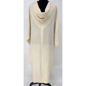 Vtg Catherine Regehr Silk Dress Medium Beige Textured Cowl Neck NWT Saks 5th Ave